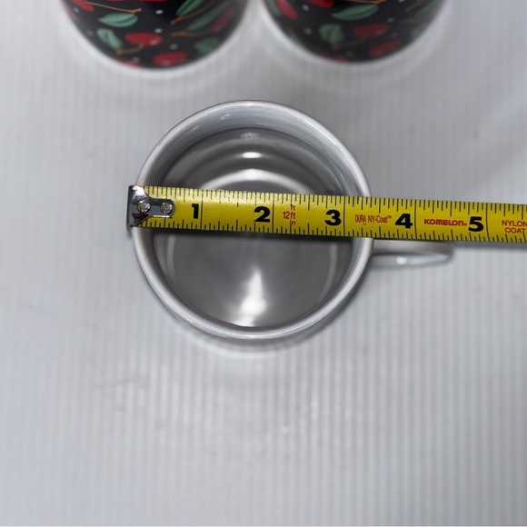 Set of 4 Mary Engelbreit CHERRIES Sakura Stoneware Coffee Tea Cups Mugs - Picture 7 of 7